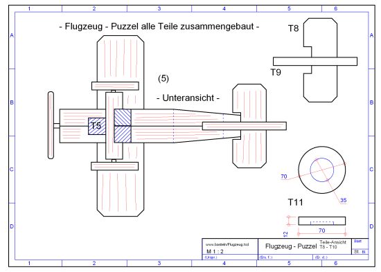 Flugzeug-Puzzel-Cad Flugzeug-Puzzel-Cad
