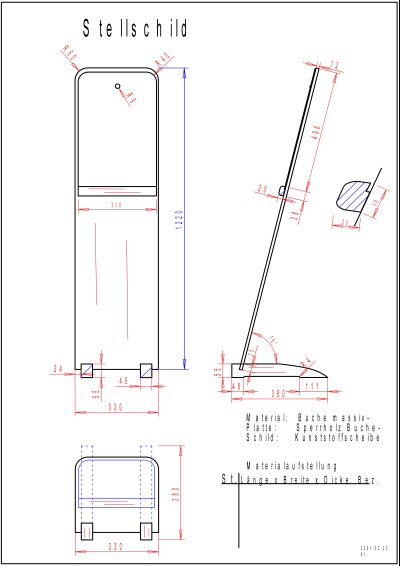 Stellschild-Cad Stellschild-Cad